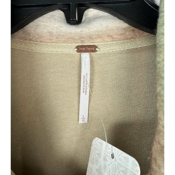 FREE PEOPLE $178 LARGE RUBY PRINTED SHACKET COTTON BLEND JACKET MARZIPAN - Picture 6 of 13